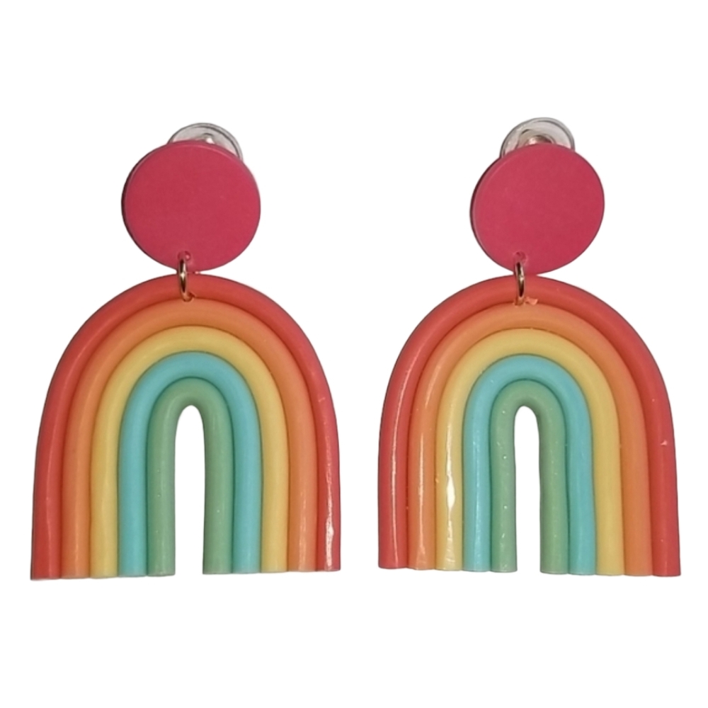Oversized Rainbow Earringa